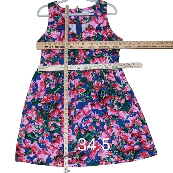 Millie for Design Nation floral pattern vneck sleeveless summer dress 16 - Picture 4 of 9